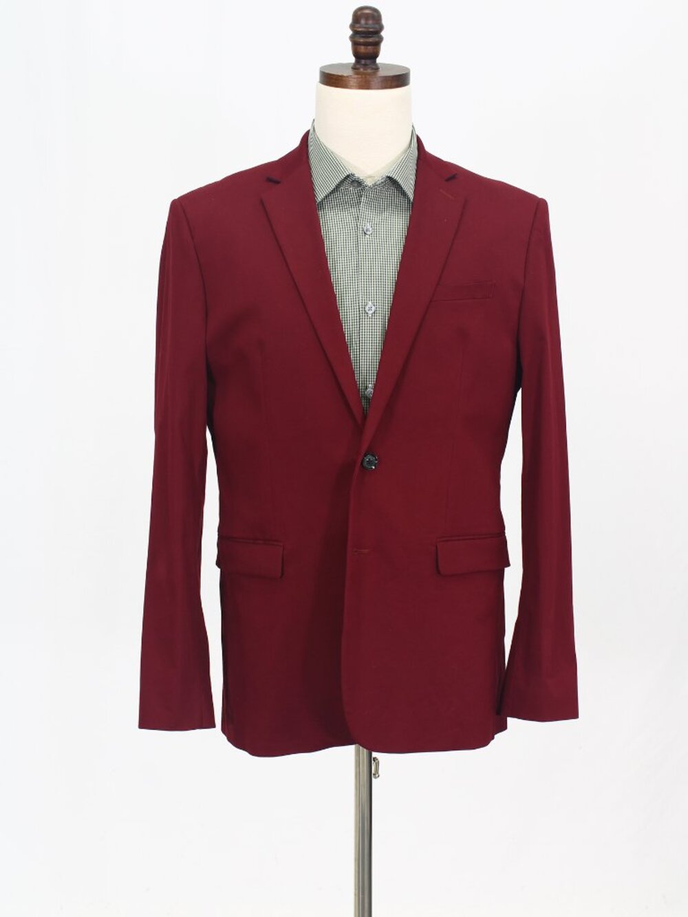 Express 40R Red Blazer Sport Coat Jacket 2-Button Solid M590